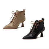 Autumn Winter Shoes Naked Botas Pointed Toe Apricot High-BS00995-Veeddydropshipping